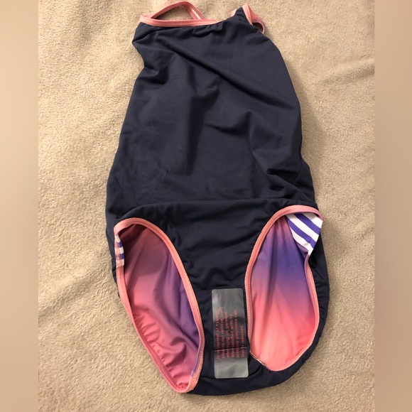 Adidas Women's Standard Melbourne Printed 3 Stripes Swimsuit - Picture 7 of 8